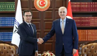 Numan Kurtulmuş, NATO PA Başkanı Perestrello ile görüştü