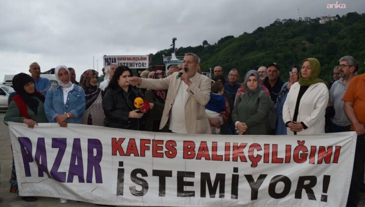 Pazarlı balıkçılar kafes balıkçılığı projesini protesto etti