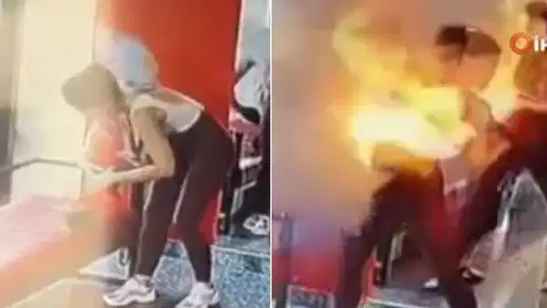 Şarj cihazı bir anda patladı: Kadın alevler içinde kaldı