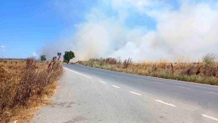 Silivri’de korkutan tarla yangını: Polis vatandaşları uyardı