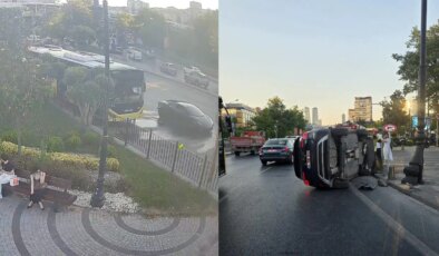 Tamircinin test sürüşü pahalıya patladı: Milyonluk otomobile çarpıp kaçtı