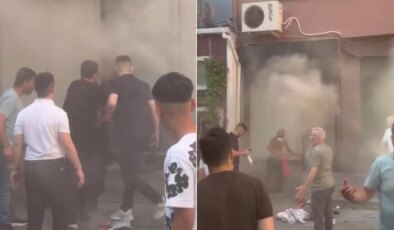 Tekstil deposunda yangın paniği: 2 kişi dumandan etkilendi