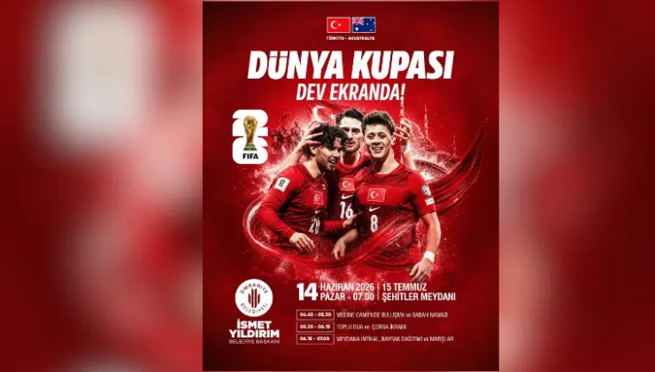 Ümraniye Belediyesi’nden namazlı, dualı milli maç etkinliği