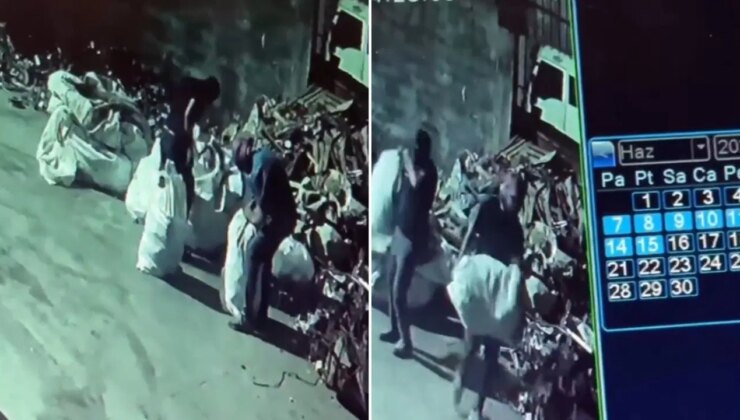 Adana’da maskeli hırsızlar geri dönüşüm tesisini soydu: O anlar kamerada