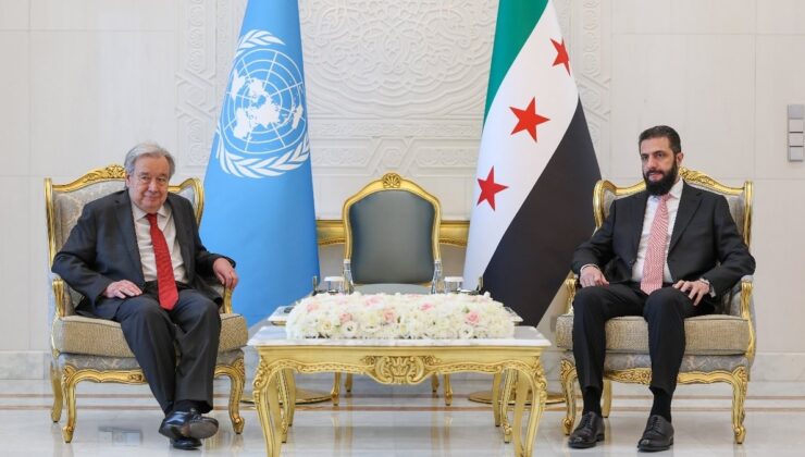 Ahmed Şara, BM Genel Sekreteri Guterres ile görüştü