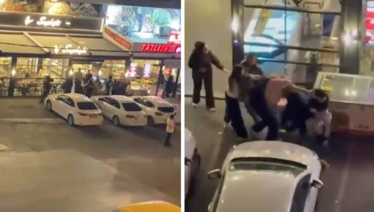 Beylikdüzü’nde 4 kadının saç saça kavgası kamerada