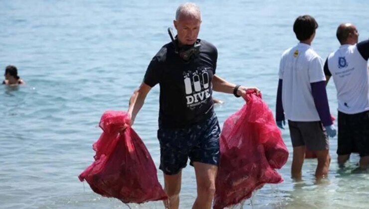 Bodrum Türkbükü’nde deniz dibi temizliği: Kıyıdan 650 kilogram atık çıkarıldı
