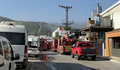 Bursa’da kumaş fabrikasında yangın