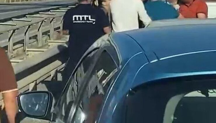 Büyükçekmece’de tekme tokat yol kavgası