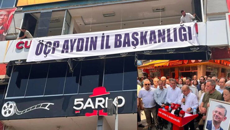 CHP Aydın İl Başkanlığı’ndan toplu istifa… Binaya ‘ÖÇP’ pankartı asıldı!