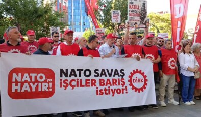 DİSK Kocaeli’den ‘NATO’ protestosu: ‘Savaşa değil emekçiye bütçe’