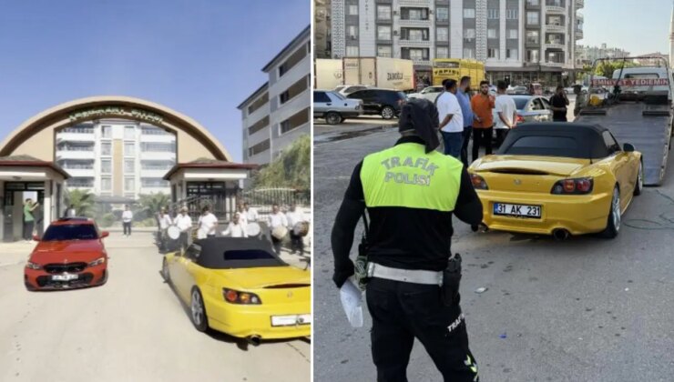 Düğün konvoyundaki drifte 156 bin TL para cezası