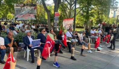 Er gazi ve şehit aileleri Güvenpark’ta: ‘Haklarımız verilene kadar ayrılmayacağız’