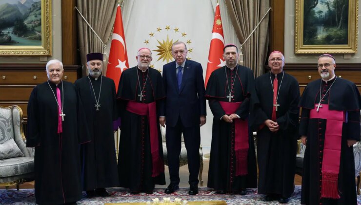 Erdoğan Saray’da Katolik Episkoposlar heyetini kabul etti