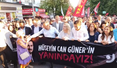 Gözaltına alınan Çankaya Belediye Başkanı Güner’e destek yürüyüşü… Özgür Özel: ‘Partimizin evladına sahip çıkmaya geldik’