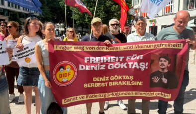 Hamburg’da Deniz Göktaş’a Destek Protestosu