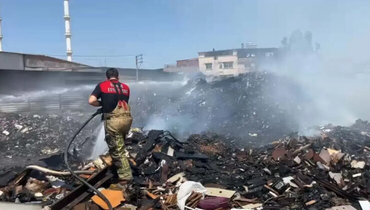İzmir’de çöp dökülen alanda yangın paniği