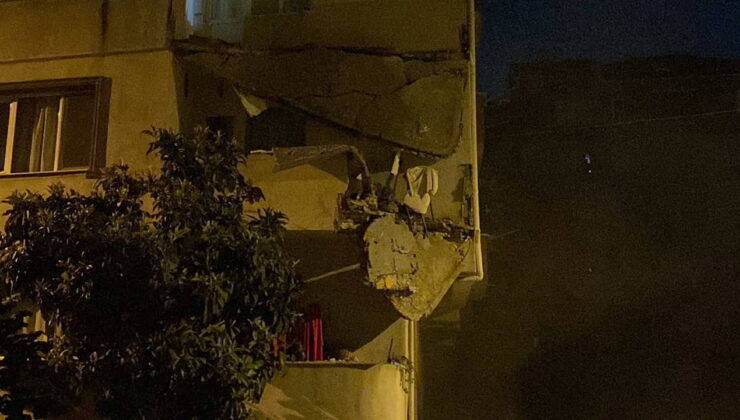 Küçükçekmece’de balkonları çöken 5 katlı bina tahliye edildi