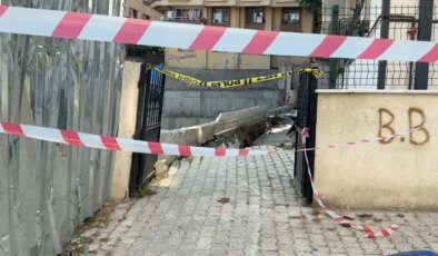Küçükçekmece’de inşaat temelinde göçük!