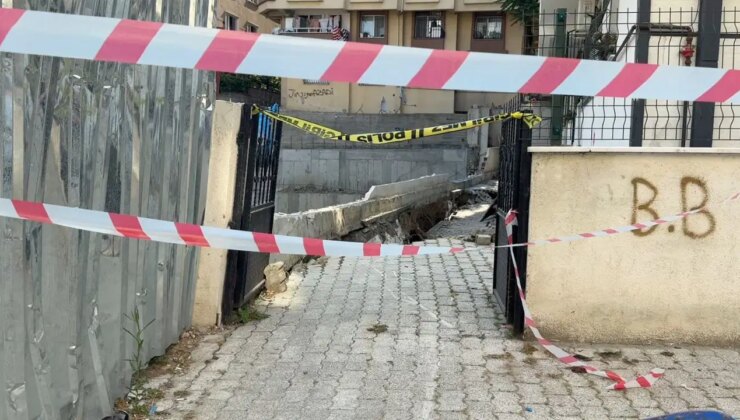 Küçükçekmece’de inşaat temelinde göçük!
