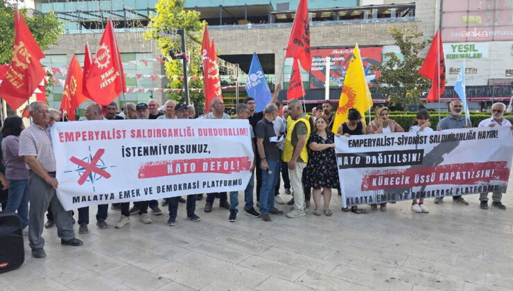 Malatya’da ‘NATO’ya hayır’ eylemi: ‘Barışın ve halkların sesi yükseliyor’