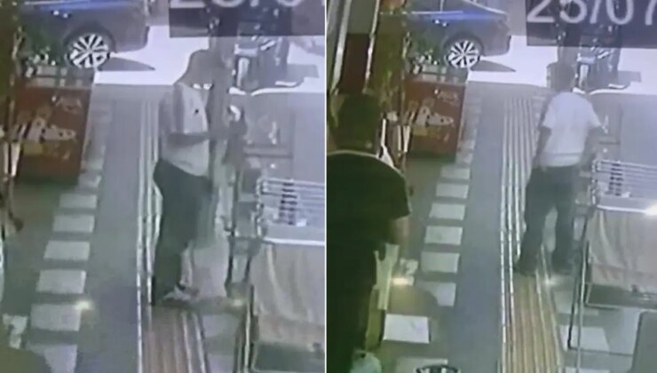 O anlar kamerada: Papağanı çaldılar