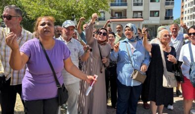 Örnekköy Kentsel Dönüşüm Projesi’nde hak sahiplerinden anahtarlı eylem