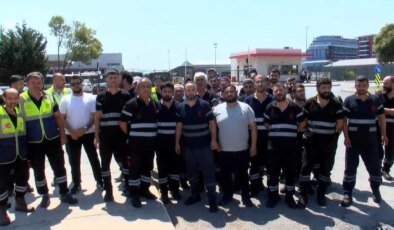 Pendik’te maaşlarını alamadığını belirten İETT çalışanlarından eylem