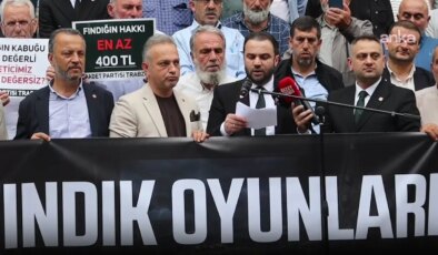 Saadet Partisi’nden ‘Fındık Oyunları’ eylemi… ‘Taban fiyat 400 TL olmalı’