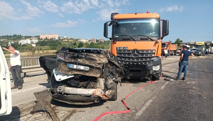 Samsun’da 8 araçlık zincirleme kaza: 2 yaralı