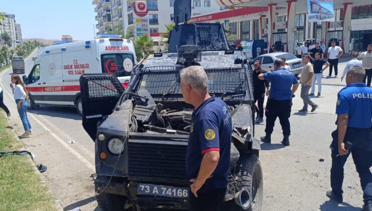 Şırnak’ta zırhlı araç takla attı: 2 polis yaralandı