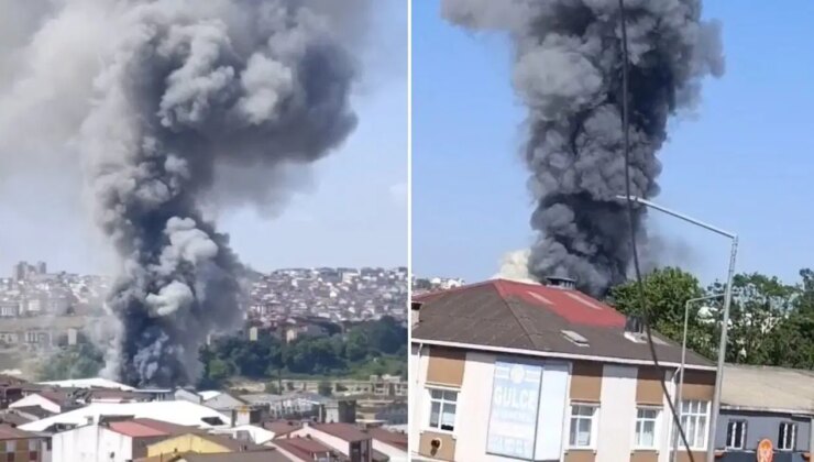 Son Dakika… Arnavutköy’de bir fabrikada yangın çıktı