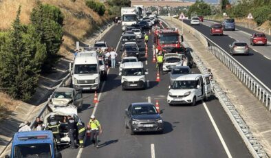 Tekirdağ’da 7 aracın karıştığı zincirleme kaza; 1 yaralı