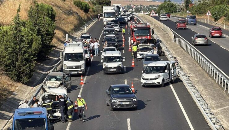 Tekirdağ’da 7 aracın karıştığı zincirleme kaza; 1 yaralı