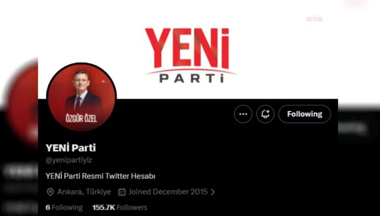 YENİ Parti’nin resmi X hesabı duyuruldu