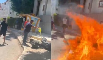 ‘800 bin lira ceza’ isyanı: İşletme sahibi ses sistemini belediye önünde benzin döküp yaktı