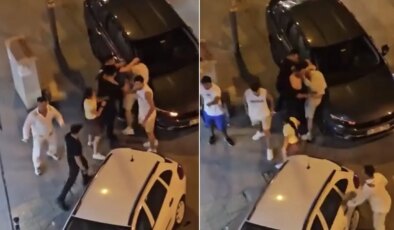 Bahçelievler’de iki grup arasında bıçaklı kavga: Aracın üzerinde darbettiler