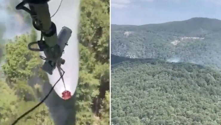 Balıkesir’in Edremit ilçesinde orman yangını çıktı