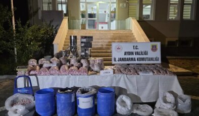 Didim’de sentetik hap imalathanesine baskın: 100 milyon TL değerinde ürün ele geçirildi