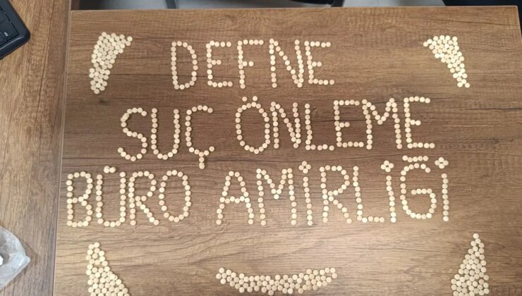 Ekiplerden Defne’de operasyon: 840 adet uyuşturucu hap ele geçirildi