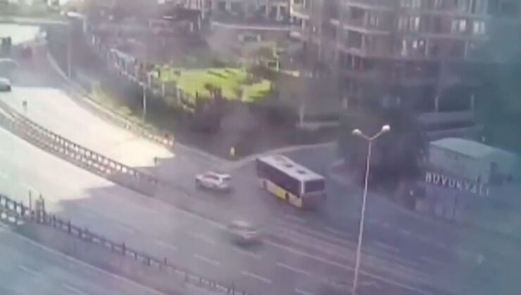 İETT Otobüsü Duvara Çarptı: Kaza Anı Kamerada