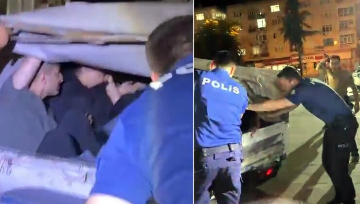 Kamyonetten 19 kaçak göçmen çıktı