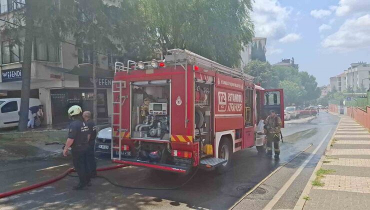 Maltepe’de Elektrikli Araç Alev Aldı