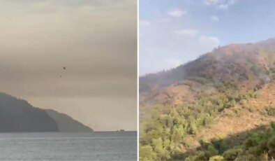 Marmaris’te orman yangını ikinci gününde: Müdahale sürüyor