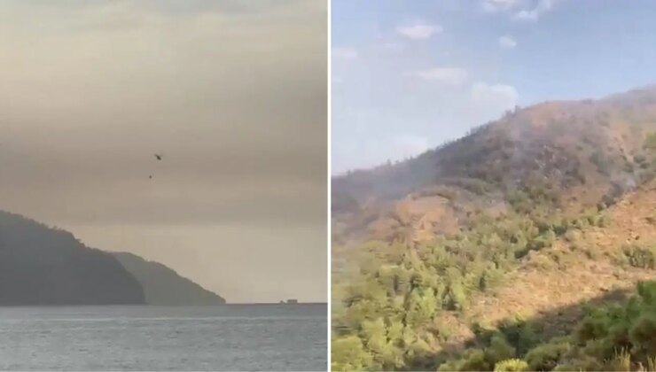 Marmaris’te orman yangını ikinci gününde: Müdahale sürüyor