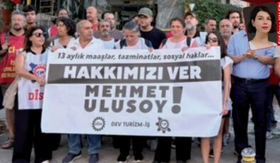 Melek Hotels Moda işçisi, 13 aydır ödenmeyen ücret ve tazminatları için eylemde: Turizmde hak gasbı yaygın