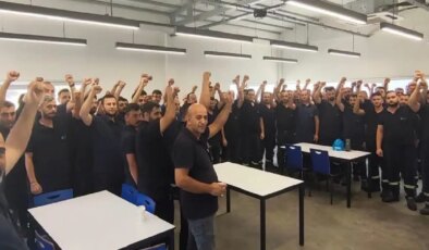 Metal işçilerinden maden işçilerine dayanışma eylemi