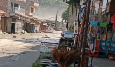 Nepal’deki sel felaketinin başlangıcına ait görüntüler