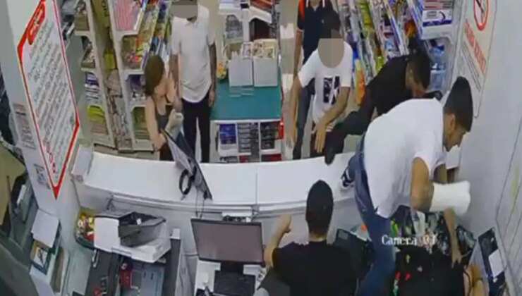 O anlar kamerada… Kırtasiye çalışanı darbedildi