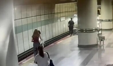 O anlar kameraya yansıdı… Şişli’de görme engelli Enes, valiziyle metro raylarına düştü